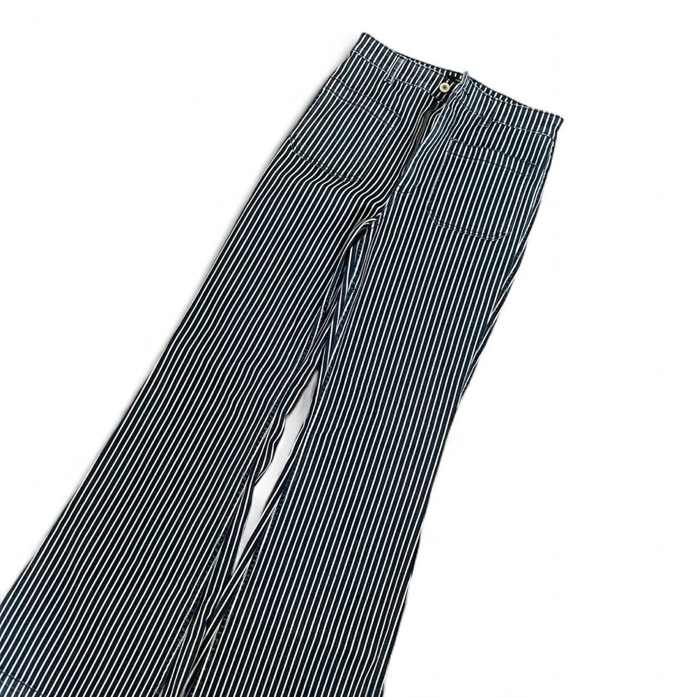 Forever 21 Stripe Flared Jeans